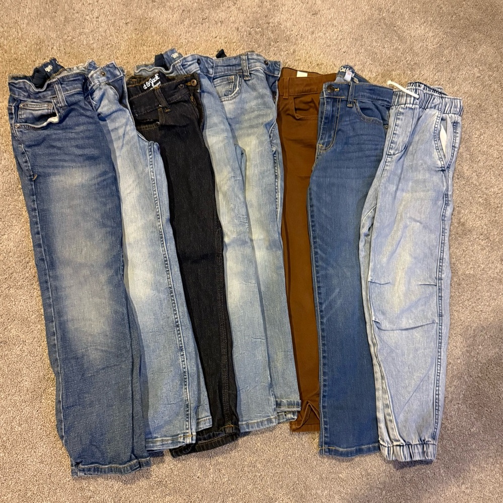 Kids Denim and Cotton Pants Set